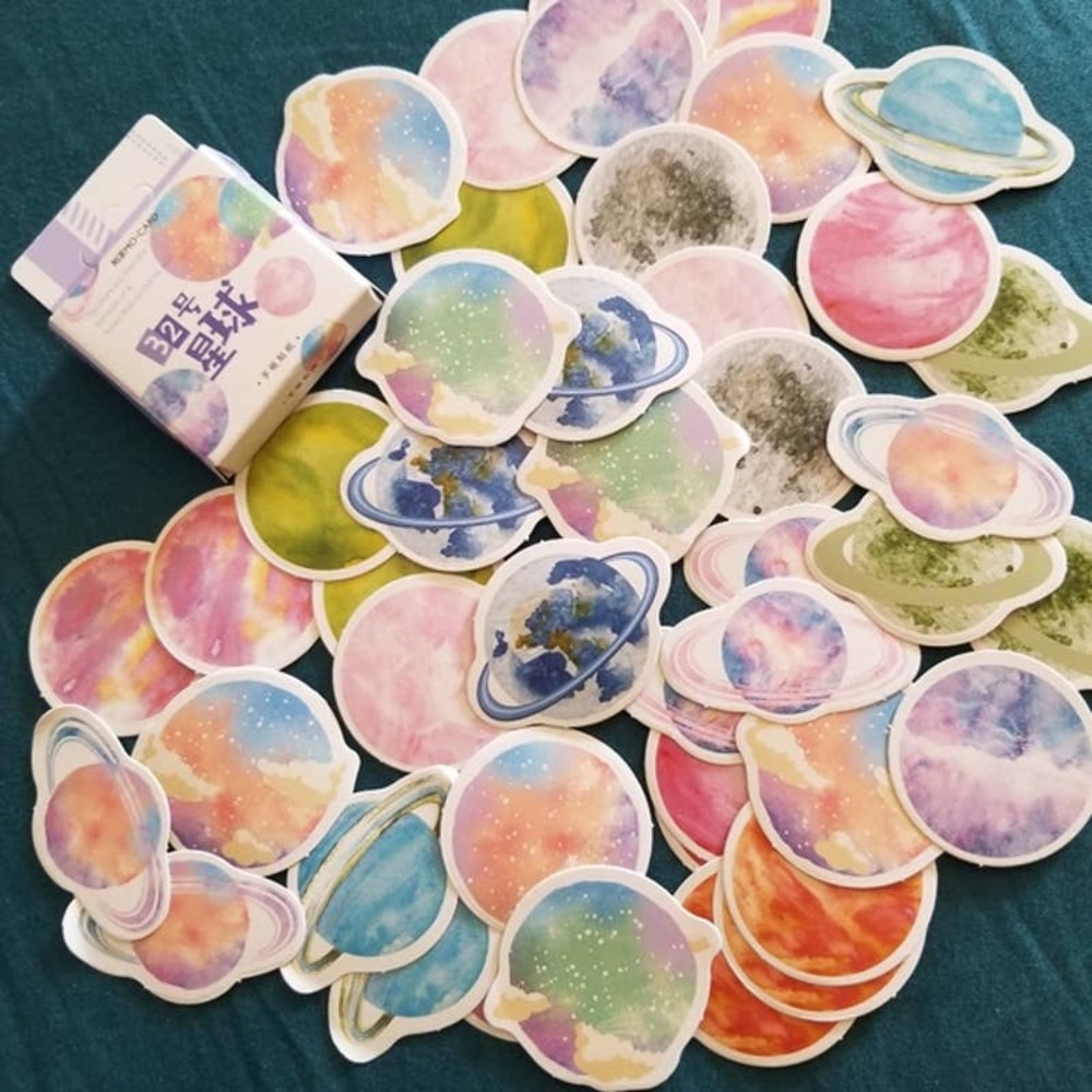 NEW!! 45pc Planet Sticker Set Scrapbooking - Picture 2 of 6